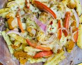 A picture of step 5 of Instant loaded Pizza fries.
