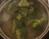 A picture of step 2 of Cheesy broccoli bacon pastabake.