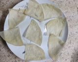 A picture of step 6 of Air fryer Banana Halwa Wontons.
