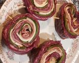 Foto del paso 7 de la receta: Entraña enrrollada rellena de bacon, pimiento verde y queso