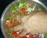 A picture of step 5 of Onion Jowar Atta Pakoda.