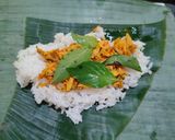 Foto langkah ke 6 dari resep Nasi Bakar Suwir Tongkol Pedas.