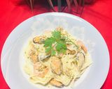 Foto del paso 3 de la receta: Pasta Fetuccini Alfredo con mix de Mariscos!