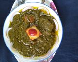 A picture of step 6 of Palak paneer.