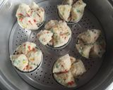 Foto langkah ke 7 dari resep Bolu Kukus Mekar Meses Rainbow No Mixer 1 Telur.