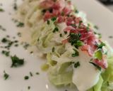 Une image de l'étape 12 de Spaghettis de Poireaux, Crème de Camembert, Émietté de Pancetta.
