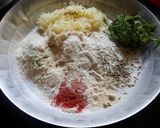 A picture of step 1 of Shingada paratha.