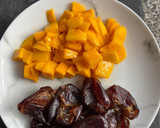 A picture of step 1 of Dates and Mango Lassi#Ramadan.