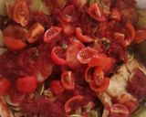 Foto del paso 4 de la receta: Pescado al tomate en torre de verduras