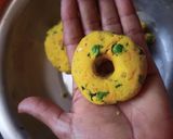 A picture of step 3 of Cornmeal Dhokla.