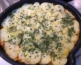 Une image de l'étape 18 de Citrouille joyeuse (purée de courge delica moretti,pommes de terre,lard,emmental,persil).