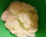 A picture of step 1 of Salted potato crisps#4weekschallenge.
