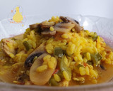 Foto del paso 12 de la receta: *Arroz Caldoso con Pollo y Champiñones*
