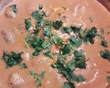 A picture of step 18 of Shahi lauki ke kofte with plain rice.