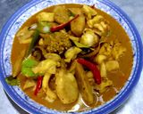 รูปขั้นตอนการทำที่ 8 ของ แกงกะทิไข่ปลาหมึกใส่กล้วยดิบ