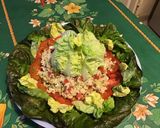 Une image de l'étape 11 de Salade de riz épicé aux tomates, laitue rouge et feta sauce melfor.
