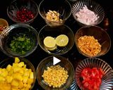 A picture of step 1 of Mango Salsa Biscuit Gatpat Chaat.