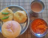 A picture of step 4 of Vada pav - Besan Curry Dry Chutney 🥰.