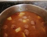 A picture of step 6 of Braised Meatballs.