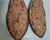 Foto del paso 6 de la receta: Berenjena rellena de carne, verduras y bechamel