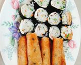 Hình bước làm 3 của món Chả giò kimbap (monchay)