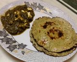 A picture of step 8 of Palak paneer with bejad ki roti.
