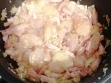 Strogonoff de frango e bacon