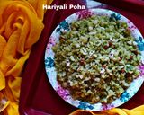 A picture of step 5 of Hariyali Poha.