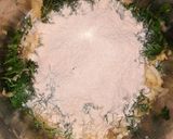 A picture of step 2 of Amaranth flour tikki.