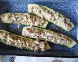 Karfiollal és csirkemellel töltött cukkini recept fázis 6 fotója