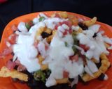 A picture of step 5 of Kurkurey chaat.