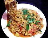 A picture of step 3 of Masala aata noodles.