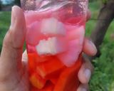Foto langkah ke 4 dari resep Es Syrup Blewah Pepaya.