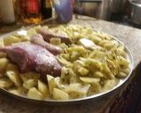Foto del paso 4 de la receta: Carne y chorizo con papas al horno