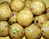 A picture of step 3 of Yam balls.