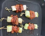 A picture of step 3 of Teriyaki Chicken and leek skewers 🍢 (yakitori).