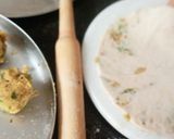 A picture of step 5 of Aloo paratha with kashmiri dum aloo dum & Kesar pista shrikhand (Breakfast).