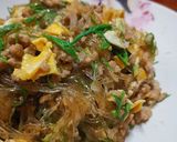 รูปขั้นตอนการทำที่ 5 ของ เส้นแก้วผัดชะอมหมูสับคีโต