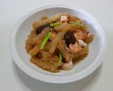 รูปขั้นตอนการทำที่ 4 ของ เอ็นหมูผัดกุ้ง