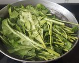 A picture of step 1 of Lasooni Palak Paneer.