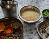 A picture of step 1 of Vidharbha style Masala bhat (lagnachya pangtitla masala bhat).