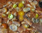 Foto del paso 2 de la receta: Pasta con tiras de cerdo y cubios