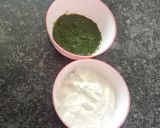 A picture of step 2 of Mayo mint dip.