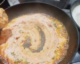 A picture of step 3 of Butter chicken pasta.