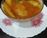 A picture of step 5 of Rasedar Potato in tomato puree.