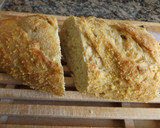 Foto del paso 1 de la receta: Bocadillo de pan de maíz con jamón, quesos y brotes