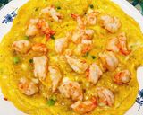 Hình bước làm 4 của món Trứng Chiên Cốm Tôm