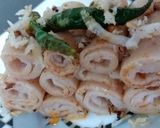 A picture of step 13 of Fariyali Khandvi.