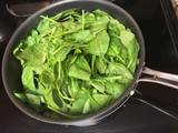 Sautéed garlic spinach