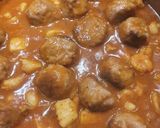 A picture of step 9 of Meatballs with Cuttlefish and Shrimp Tails.